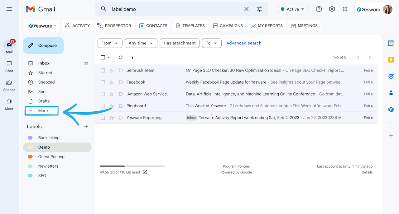 How to create folders in Gmail: Step 1