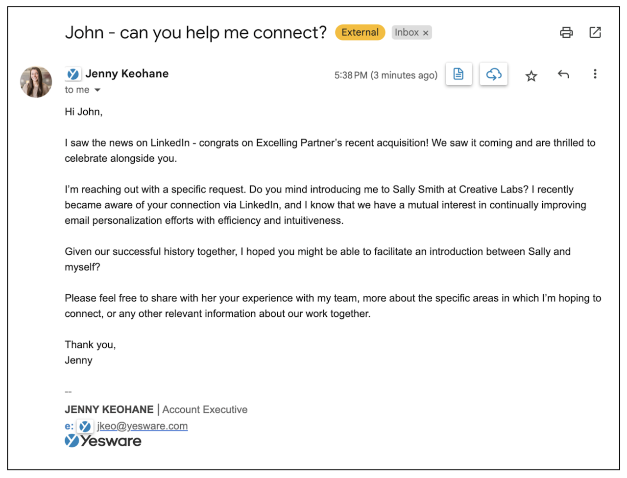 How to write an introduction email request to a client