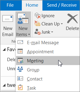 how to send a calendar invite in outlook: step 1