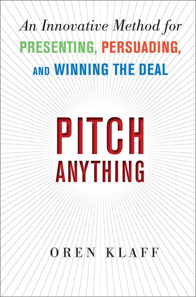 Sales books: Pitch Anything, Oren Klaff