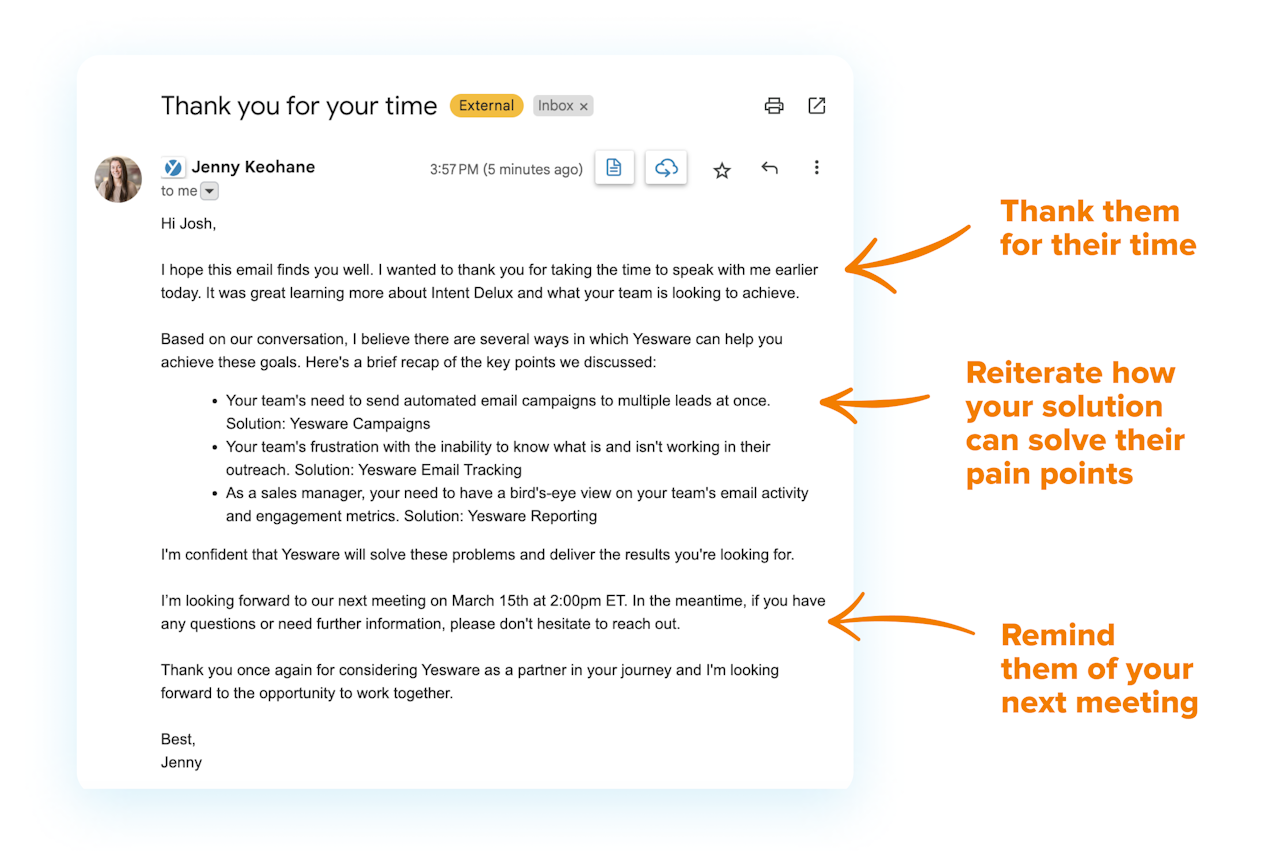 Discovery Call Follow-Up Email Template