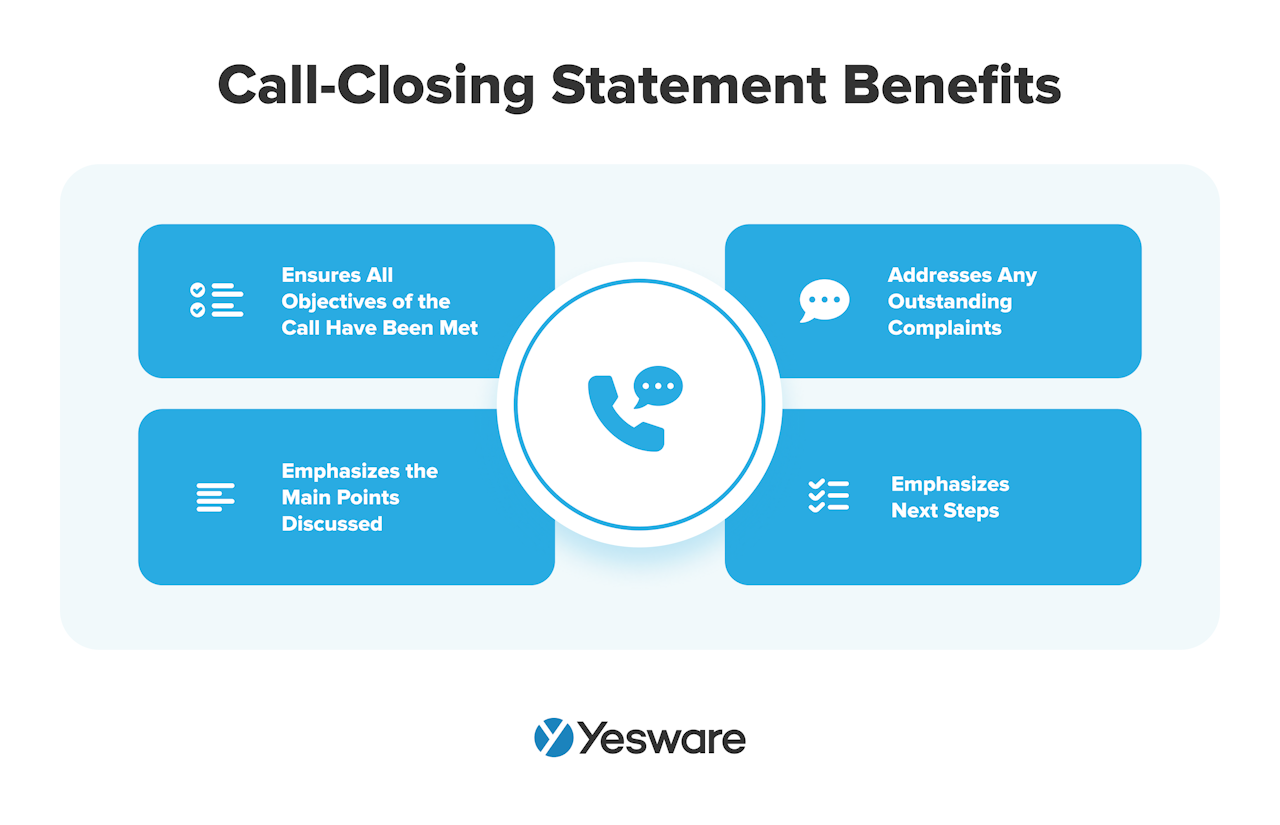 call-closing statement benefits