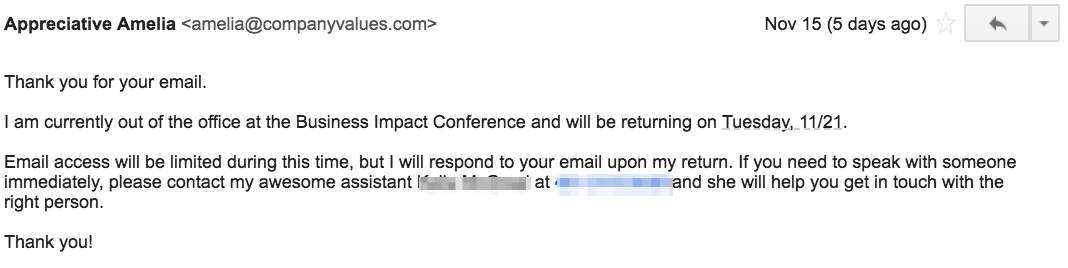 14 out of office