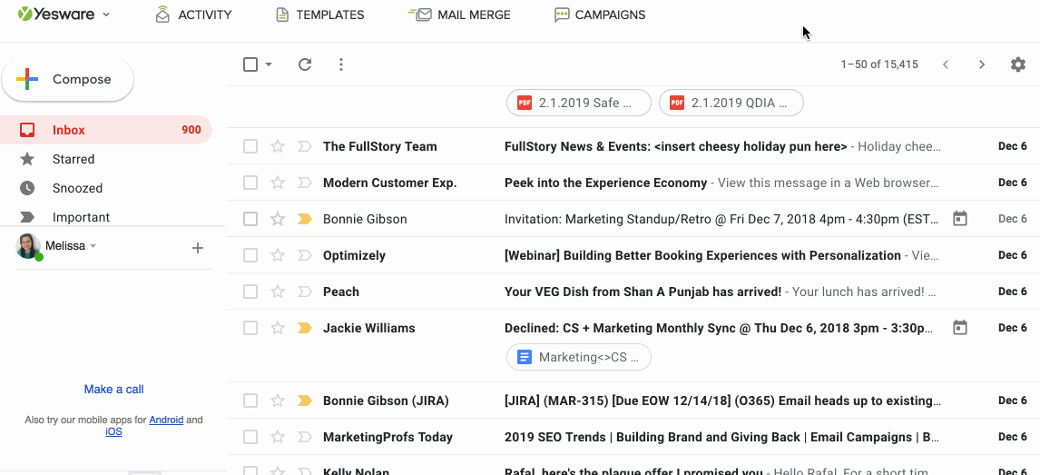 gmail read receipt