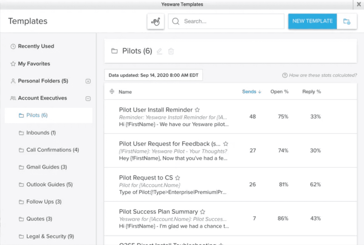 follow up email template: email templates