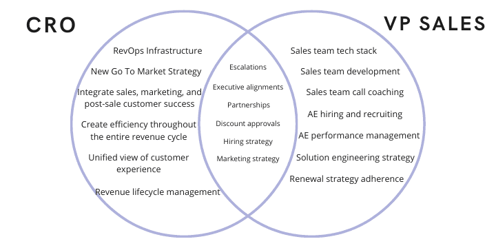 Chief Revenue Officer: cro vs vp sales