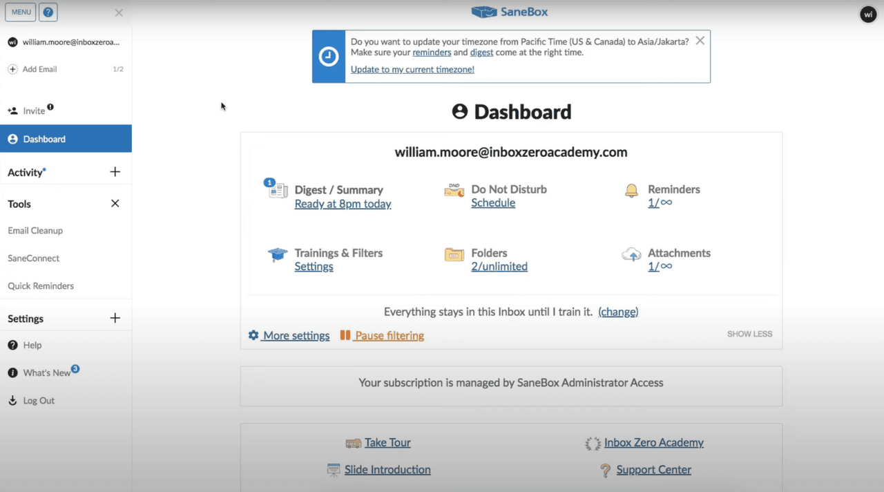 Email Management Software: Sanebox