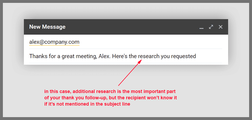 Follow-Up Email Subject Line Example