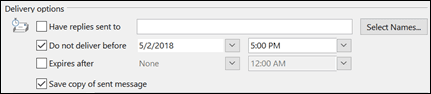 outlook schedule email send