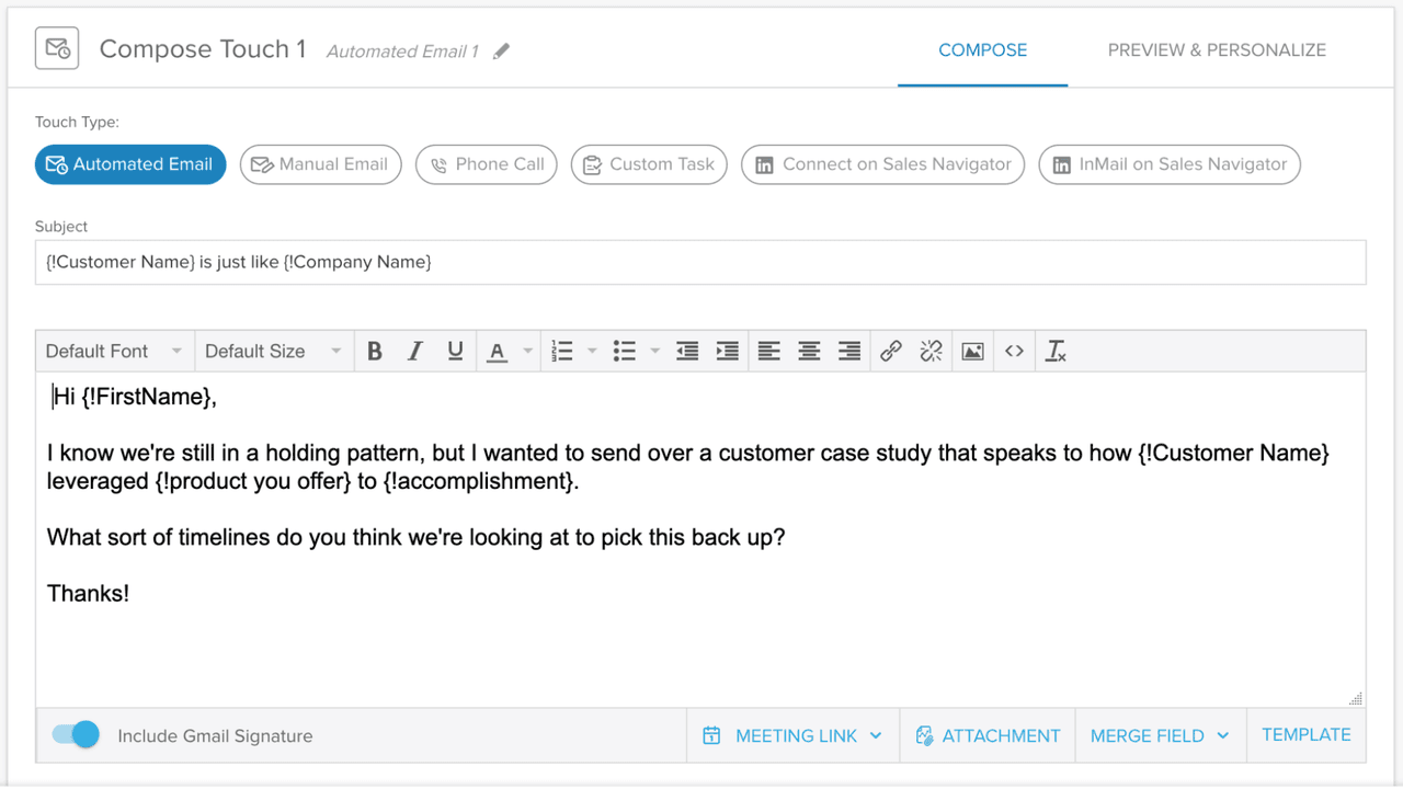 Sales outreach management: Yesware email campaigns
