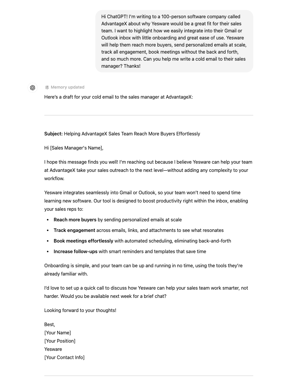 AI for sales prospecting tools: ChaptGPT