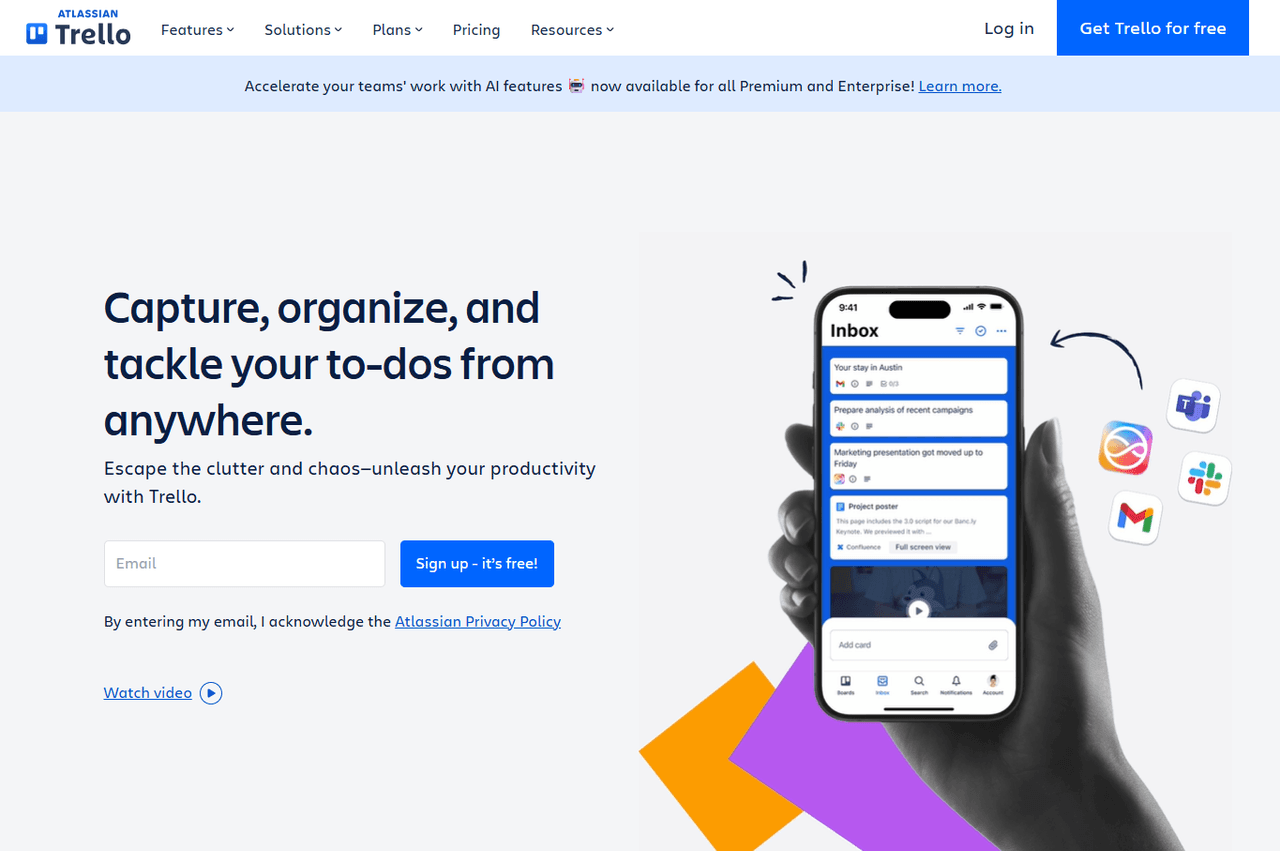 Mobile interface showcasing organized task lists and integrations for team collaboration.