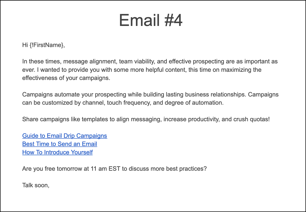 Drip Campaign Examples: Trial Email 4