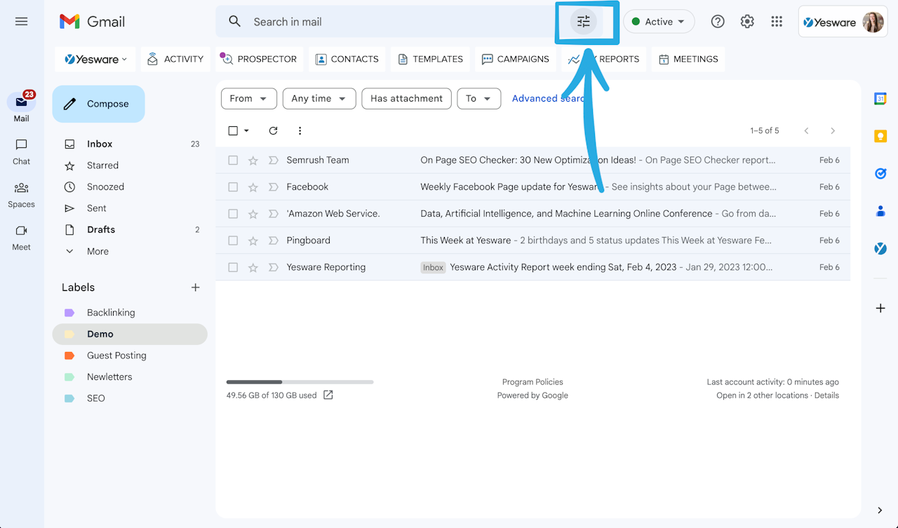 How to automatically label an email based on search criteria: Step 1