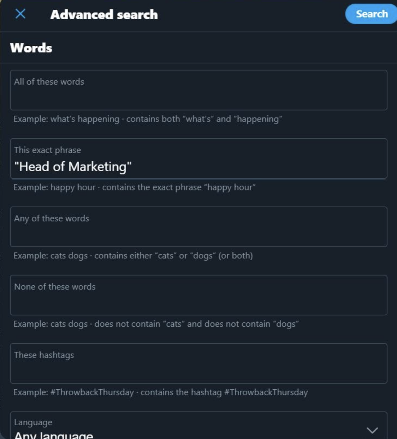 Sales prospecting techniques: Twitter advanced search