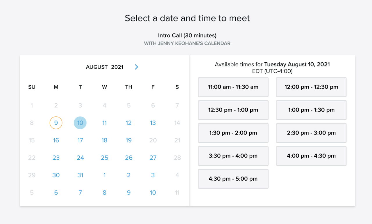 Meeting Schedule Emails: Yesware Meeting Scheduler