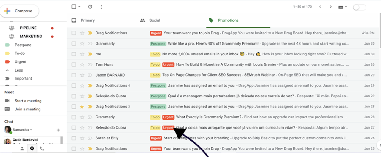 use labels in your inbox for email management