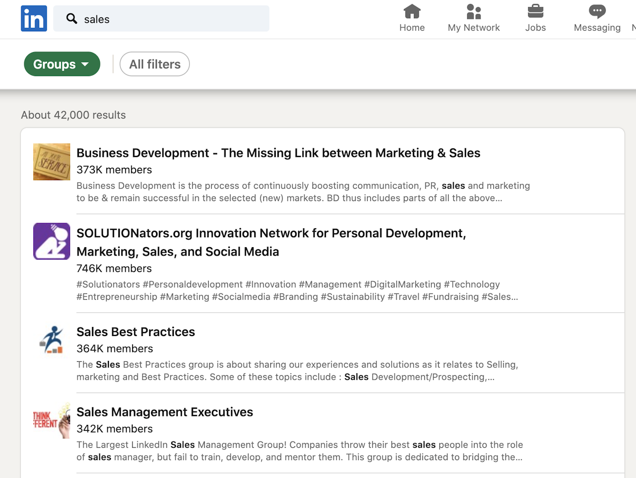 using LinkedIn for sales - LinkedIn groups