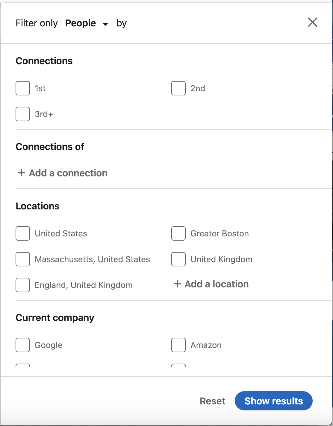 using LinkedIn for sales - search filters