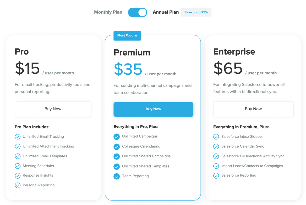 plans and pricing