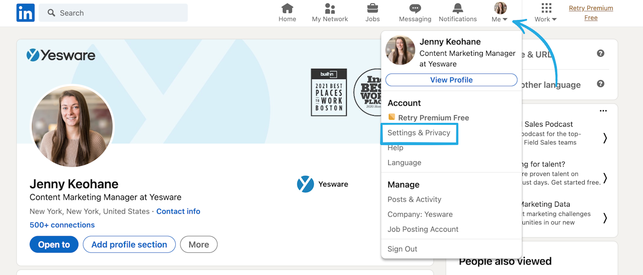 How to find email addresses using LinkedIn: Step 1