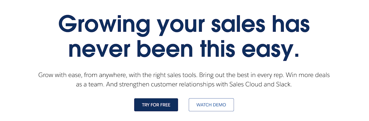 Feature-benefit selling: Sales Cloud