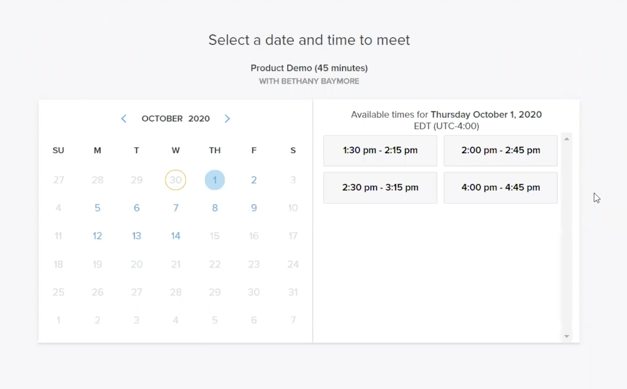 how to send a calendar invite in outlook: Yesware meeting scheduler