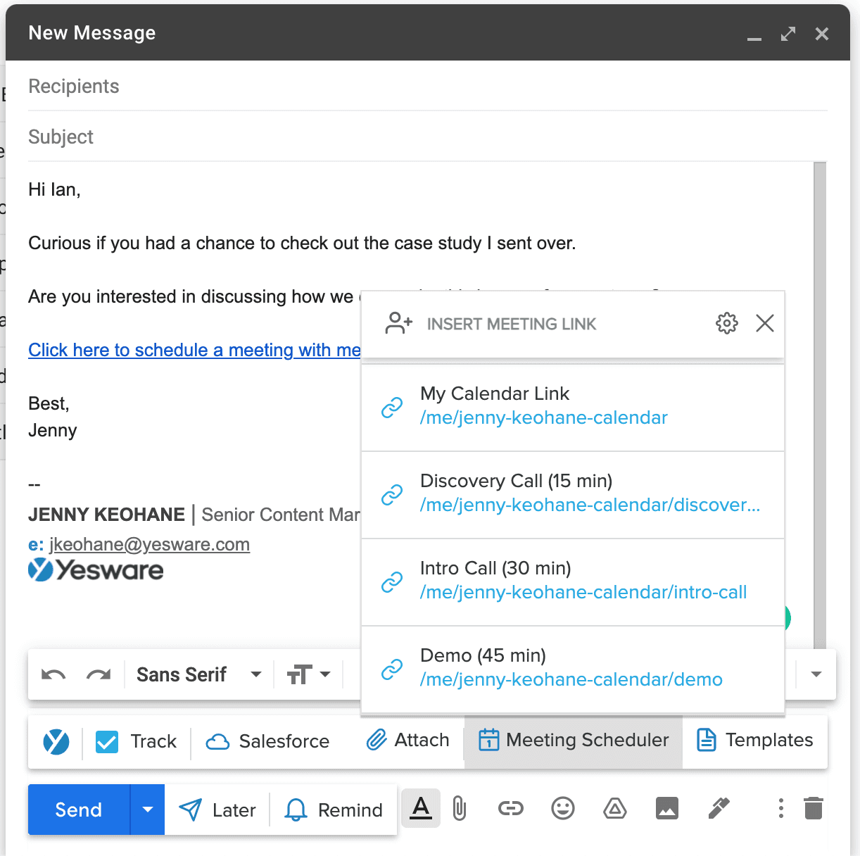 Meeting Invitation Templates: Meeting Scheduler