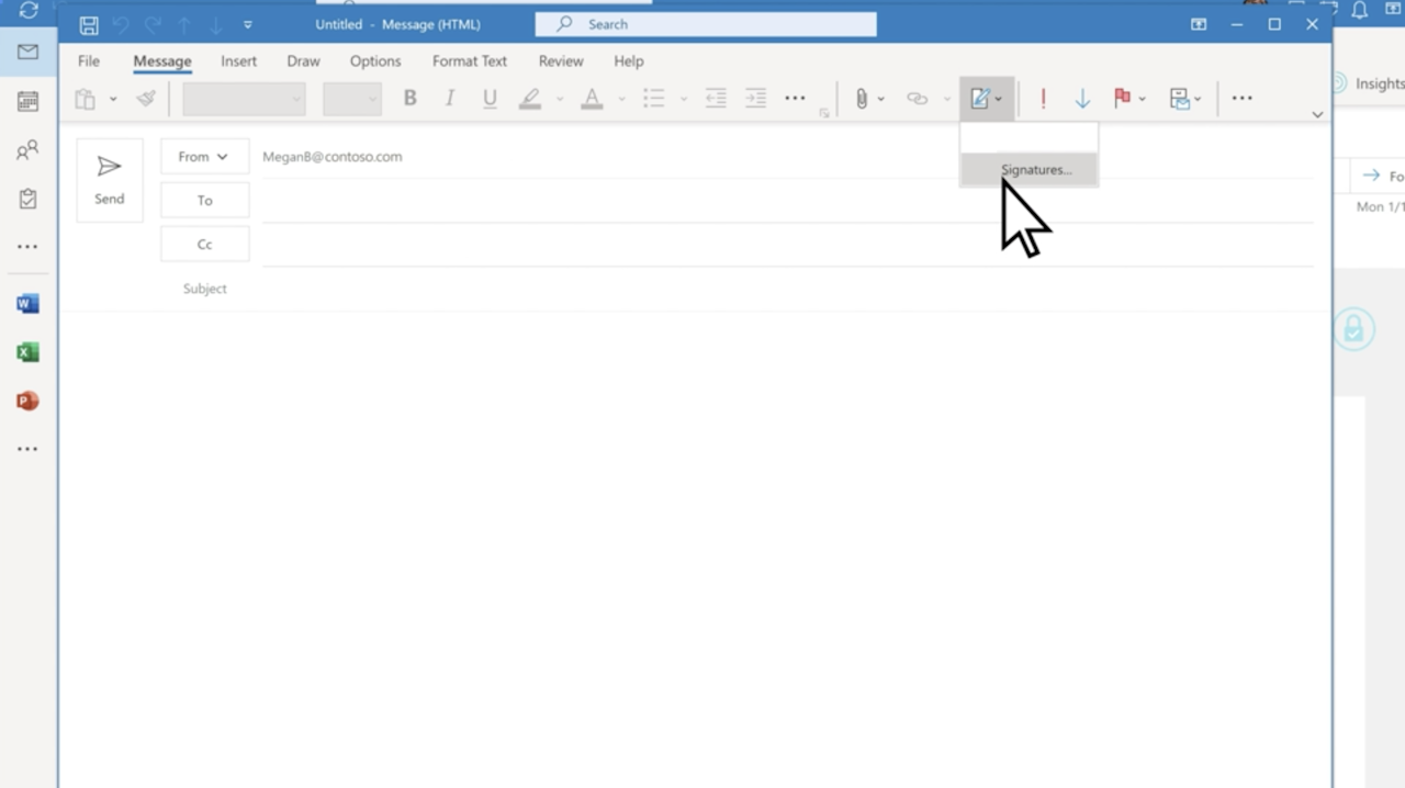 Outlook Signature: Step 2