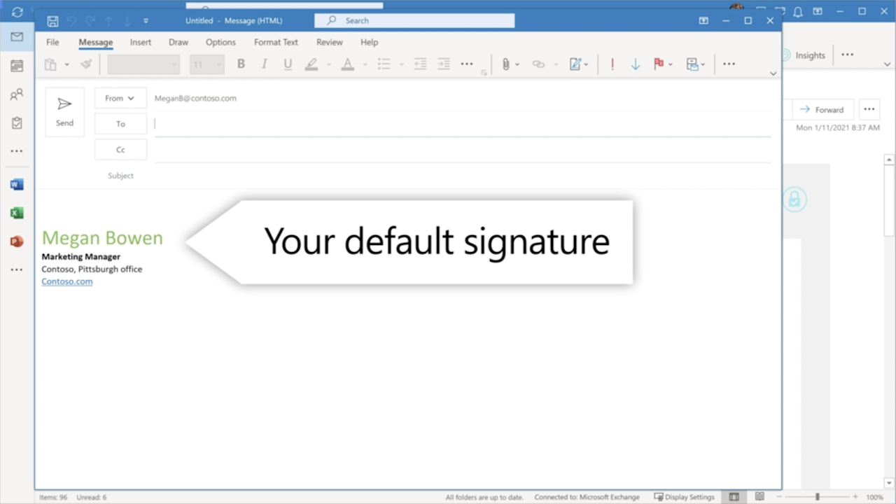 Outlook Signature: Step 7