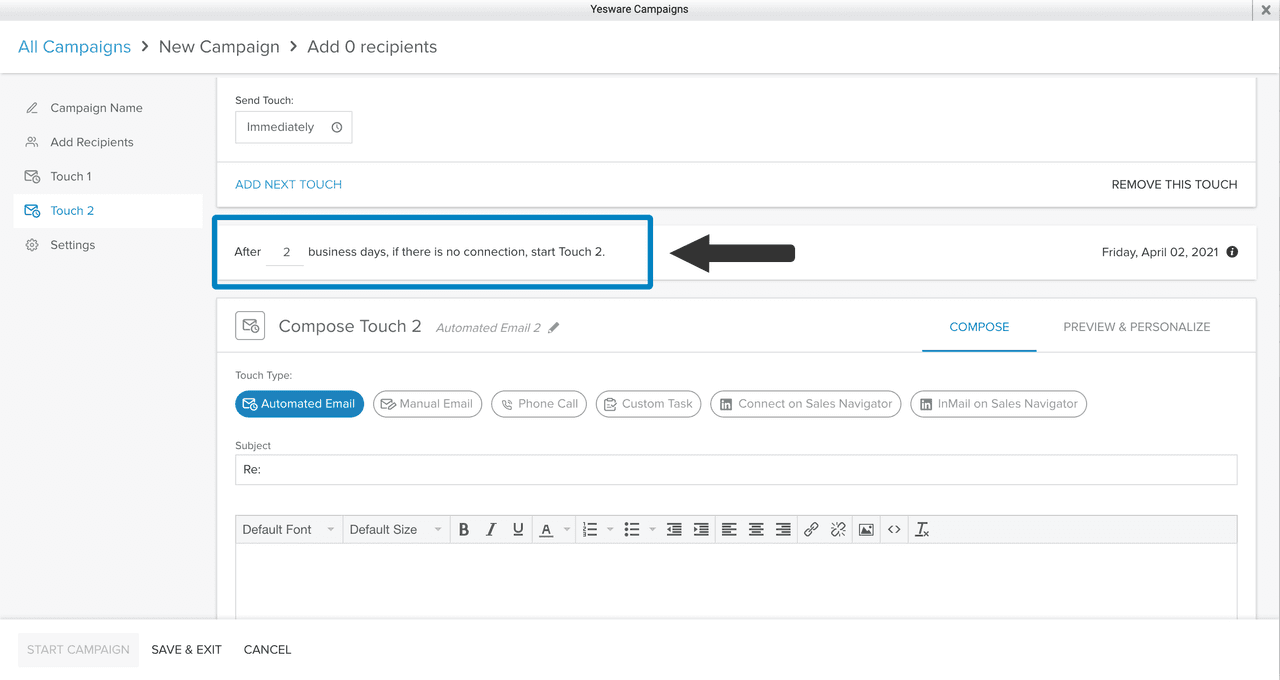 multi-channel campaigns for BDMs