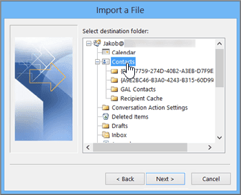 how to import outlook contacts