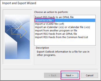 how to export outlook contacts