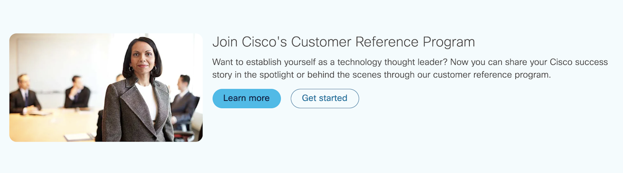social proof example 8: Cisco