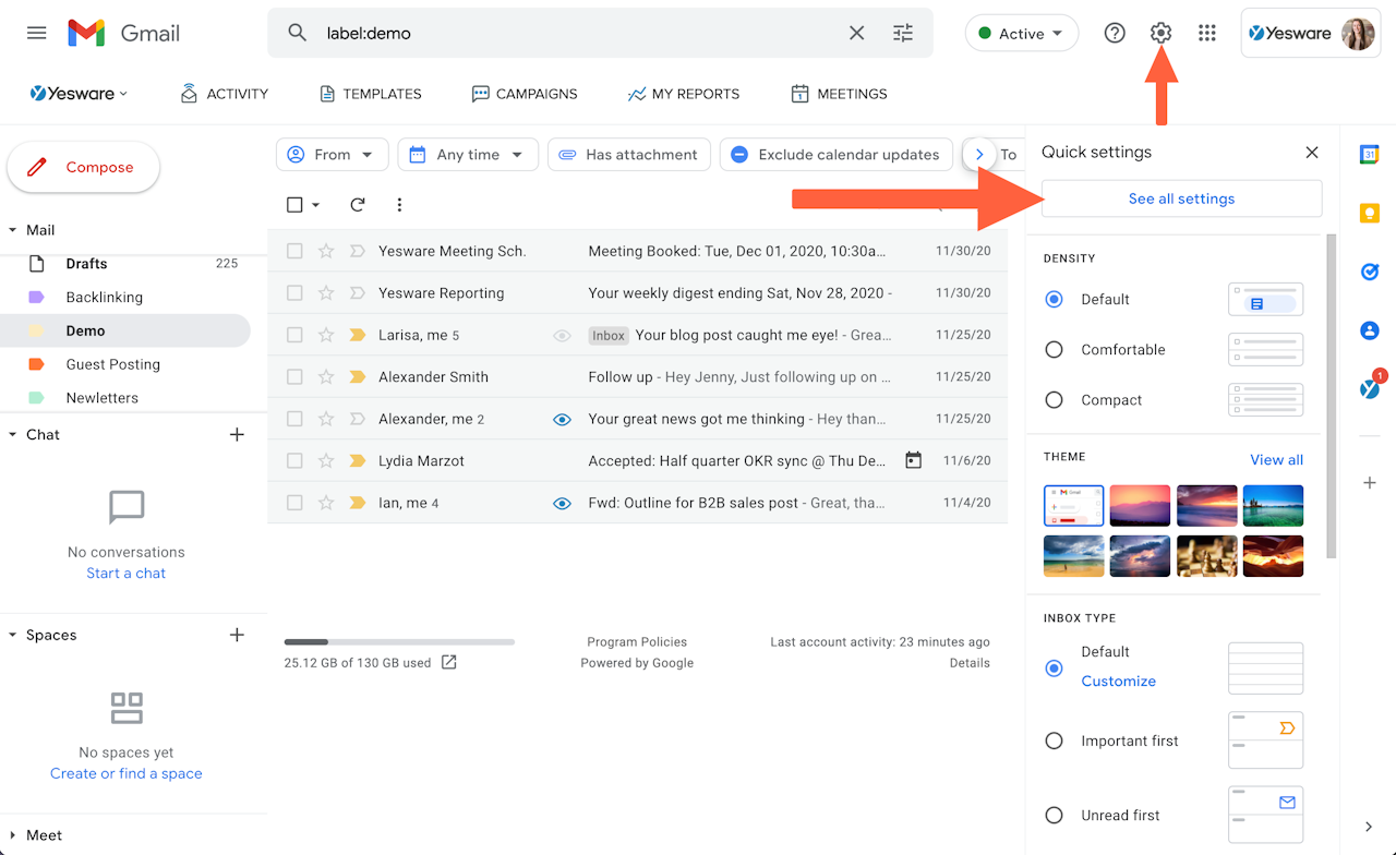 Reminders in Gmail
