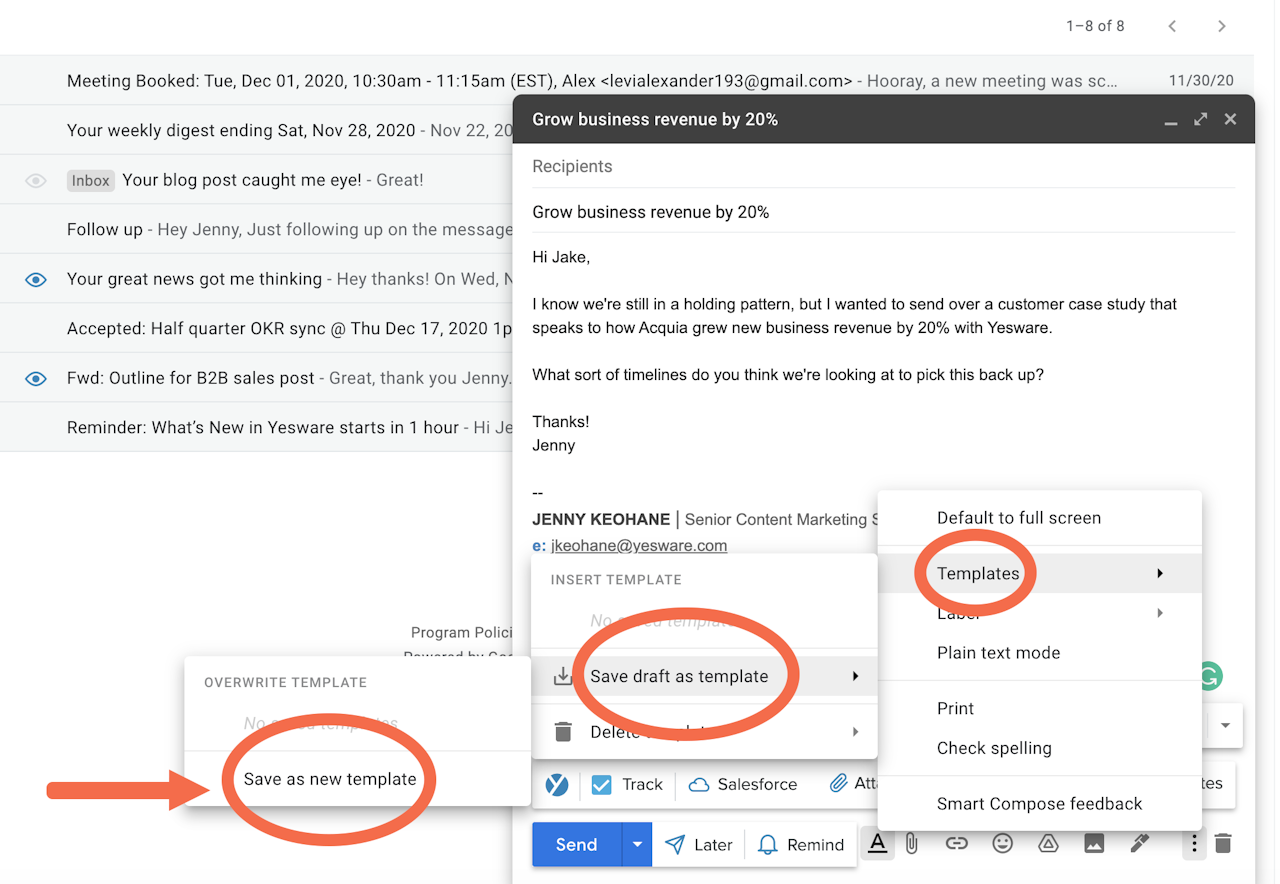 Gmail Automation: Canned Responses/Templates