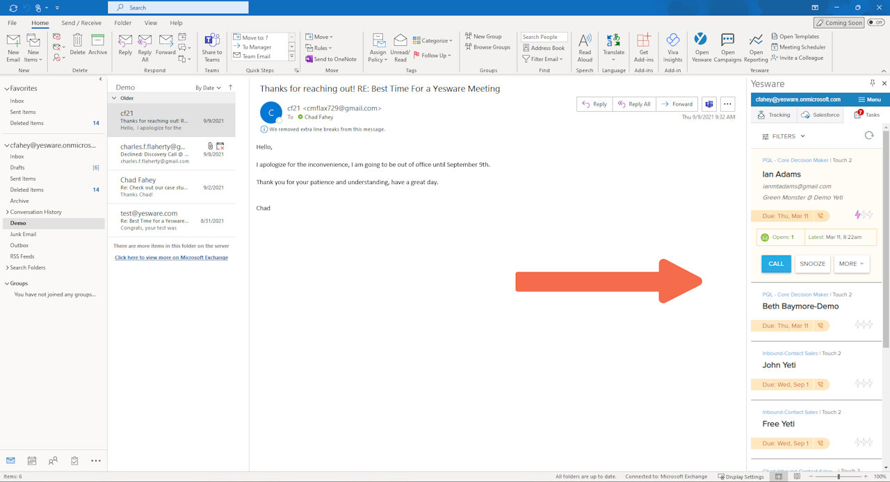 Delay sending email outlook: Yesware Campaigns