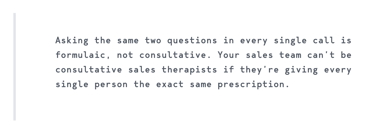 consultative sales therapist