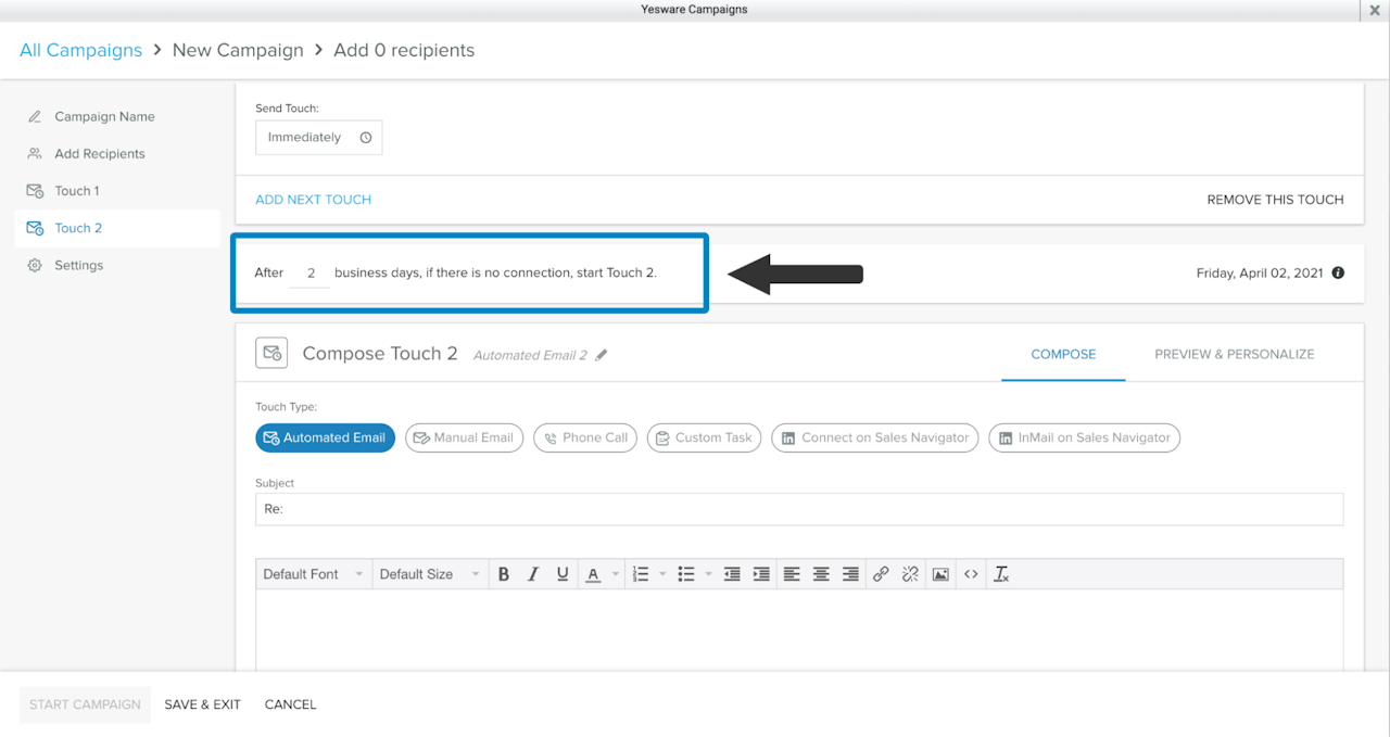 automate your email sequence with email campaigns
