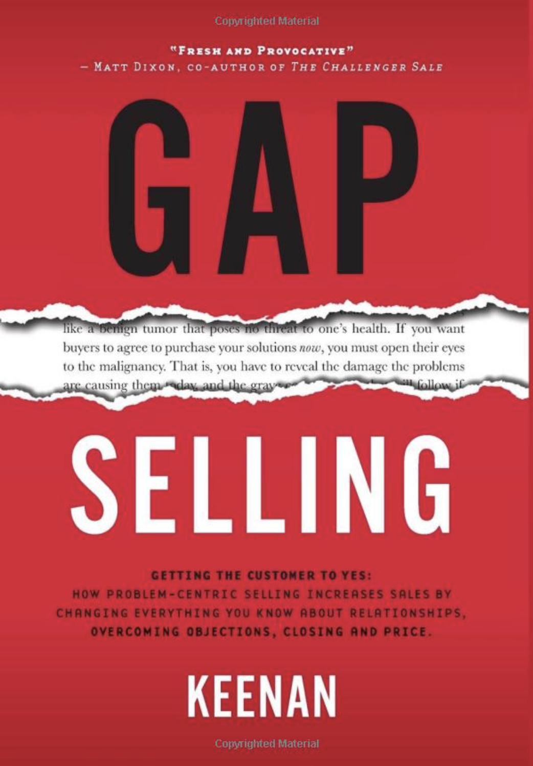 Gap Selling: Getting the Customer to Yes by Keenan