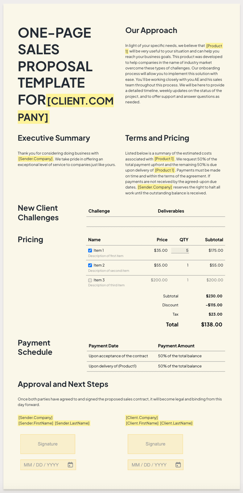 sales proposal example