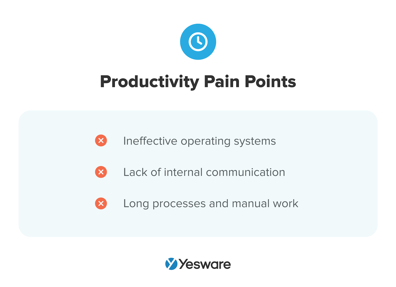 productivity pain point examples