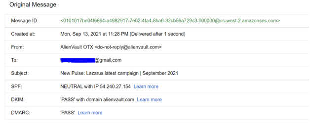 Email Authentication: email header