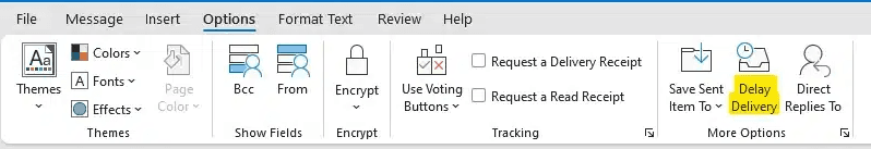 how to automate emails in outlook: delay delivery