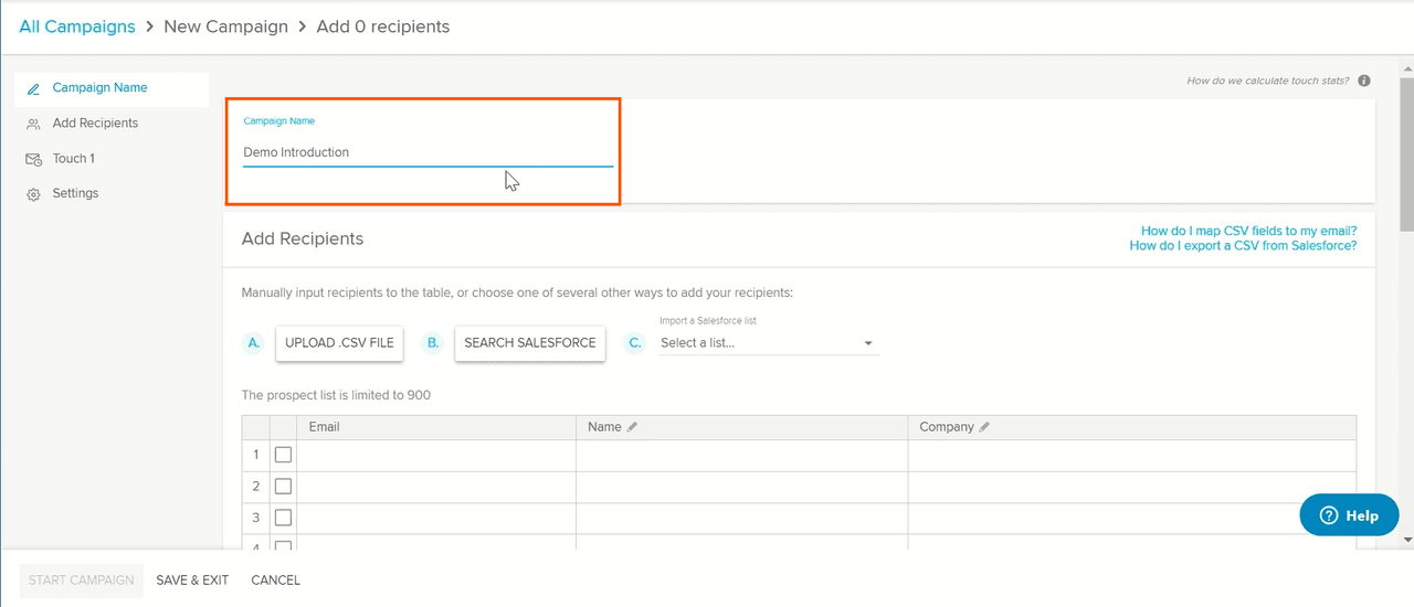 how to automate emails in outlook: give new campaign name