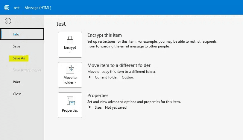how to automate emails in outlook: save email as a template