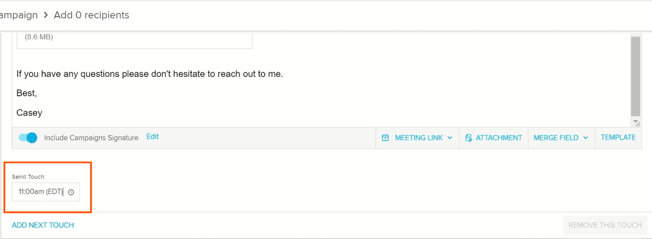 how to automate emails in outlook: select time