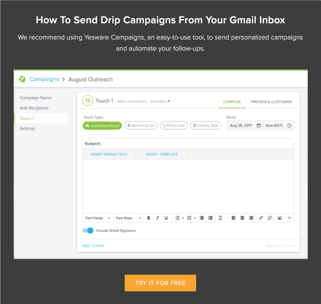 how to send drip campaigns from your inbox