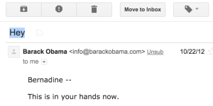 hey obama email subject line