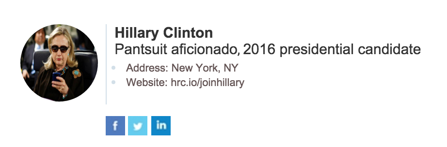 hillary clinton email signature
